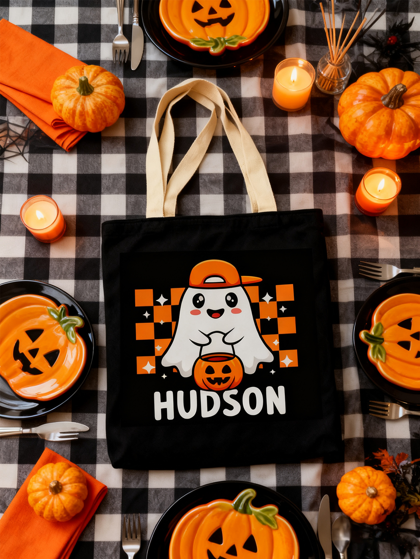 Custom Cute Ghost Halloween Snack Bag